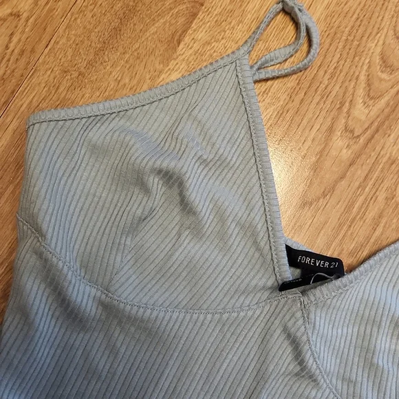 NWT F21 seafoam green ribbed bodysuit sz M - Picture 2 of 4